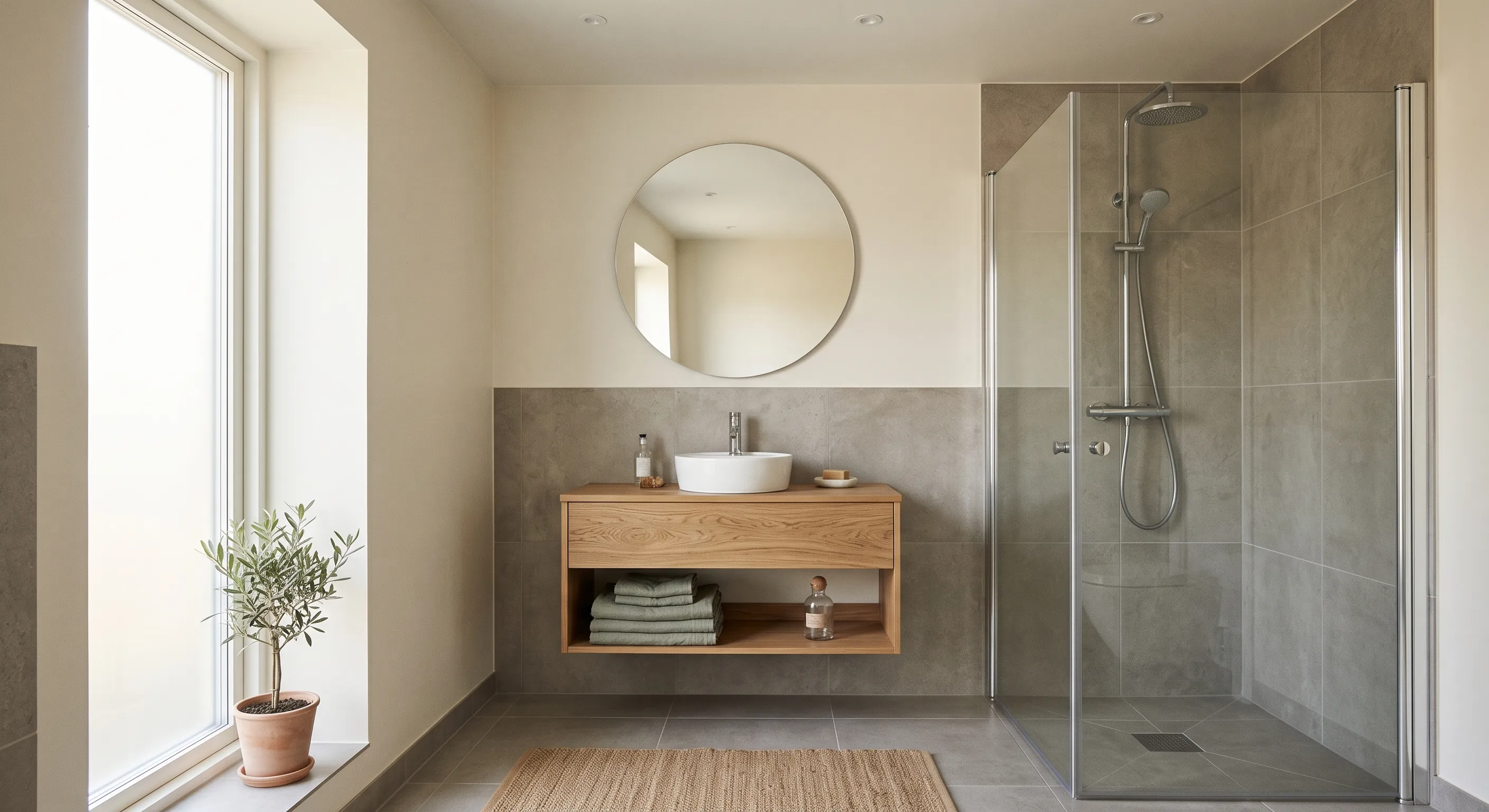 Komplett badrumsrenovering, efter renovering