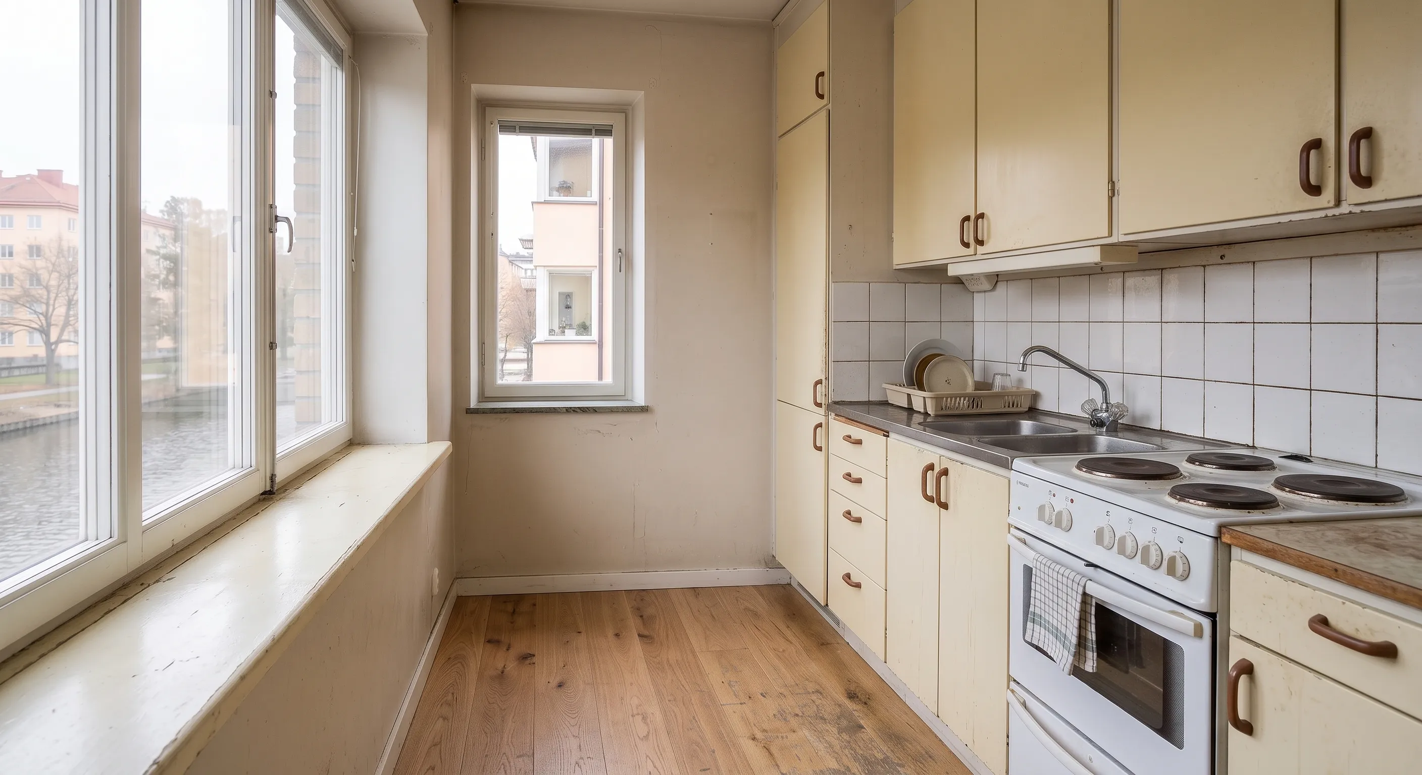 Totalrenovering av funkistvåa, före renovering